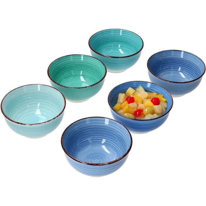 Lot de 6 assiettes à dessert Ceramica Dalia Italy