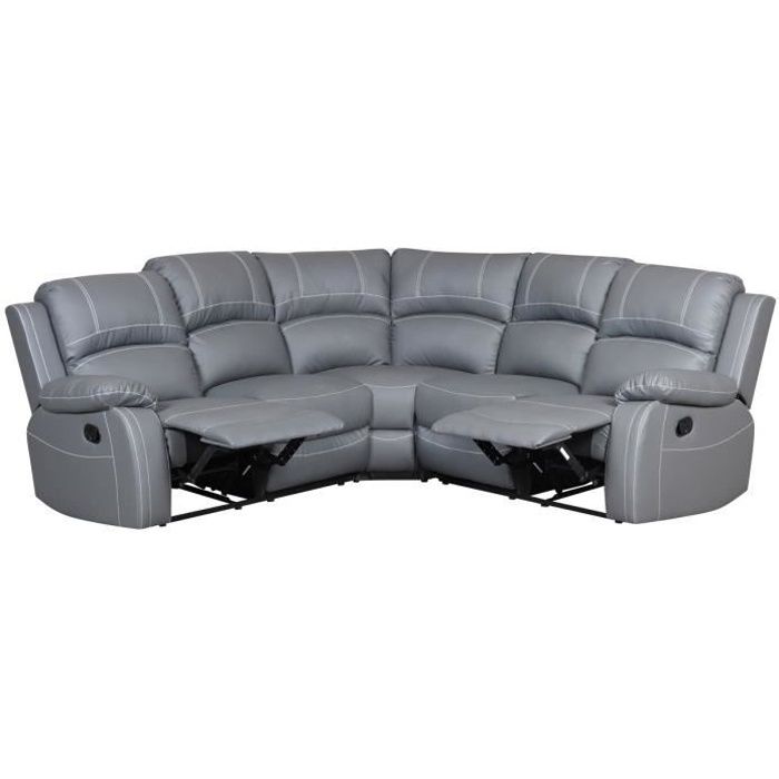 Canape D Angle Relax Gris Joey Achat Vente Canape Sofa