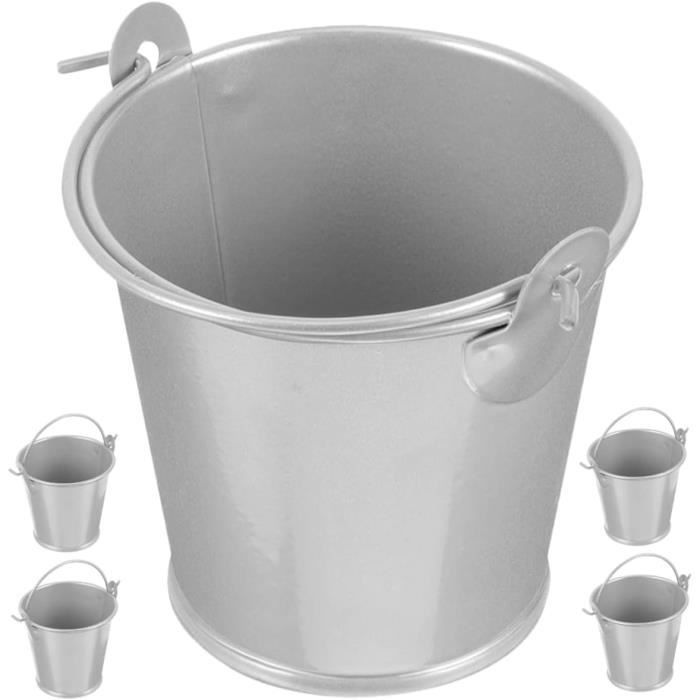 12 Seaux En Fer Blanc 10.5x7.2cm - Pour Déco, Frites, Glace, Plantes - Lot De 12