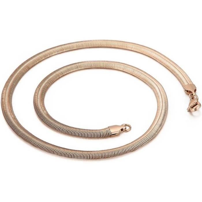 Collier Chaîne Plate Plaquée Or - Occasion Avec Usure Normale