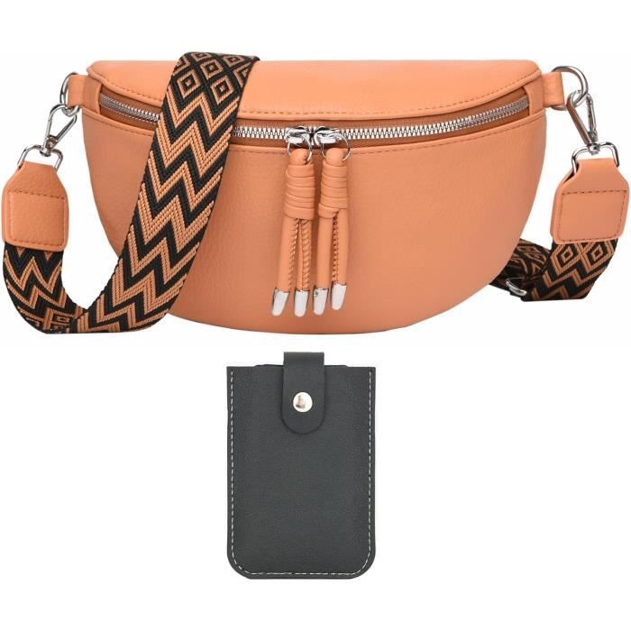 Sac Banane Femme Bandouli re Gris Fonc Sac Banane Cuir Sac Bandouli re Femme Livr Avec Un Porte Carte Coulissant n10663
