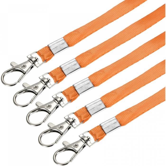 Lot de 6 lanières de sécurité enroulées rétractables de 30 cm