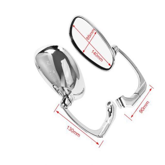 Rétroviseur Rond Universel Moto, Scooter, Cyclo Avec Support RMS