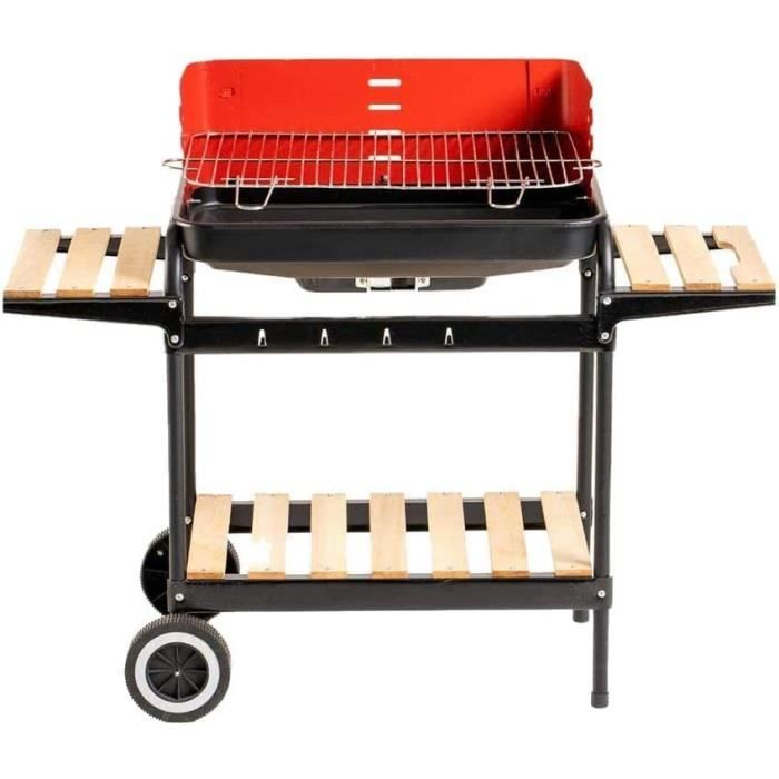 Barbecue à Charbon De Bois Rectangulaire Sun-Day 58x38cm - Noir - BestBQ