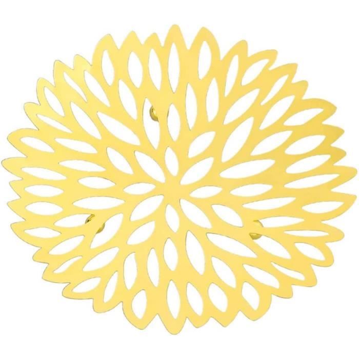 Corbeille à Fruits à 2 étages En Fer - Plateau De Service Décoratif Pour Fruits, Snacks, Noix - Finition Or