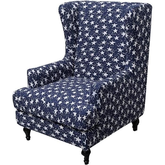 Housse Extensible Pour Fauteuil à Oreilles – Tissu élastique Polyester/spandex (2 Pièces) | Protection Anti-taches & Relooking Facile - 8