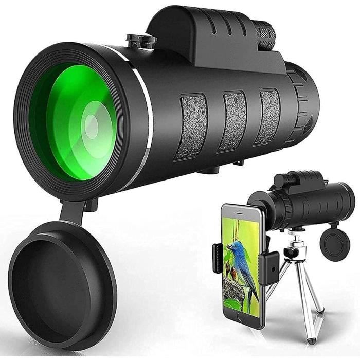 Télescope Monoculaire 80 × 100 Hd Avec Support For Smartphone Et