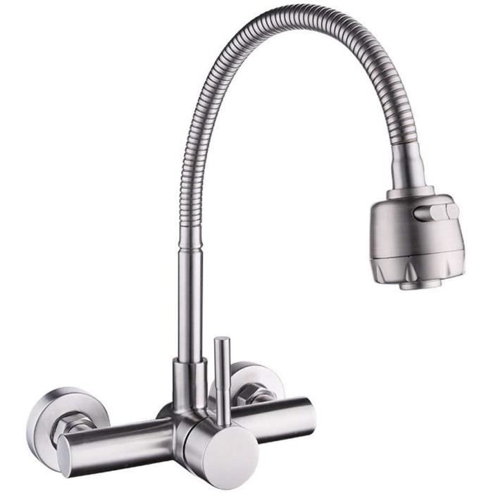 Tnfeeon 1/4 '' Robinet En Acier Inoxydable Chrome Plaqué Osmose Inverse