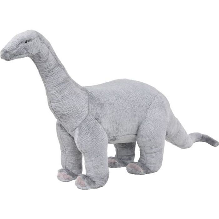 584BLACK Friday•Jouet en peluche Dinosaure Brachiosaurus Gris XXL HOT MAISON 138 x 58 cm FR