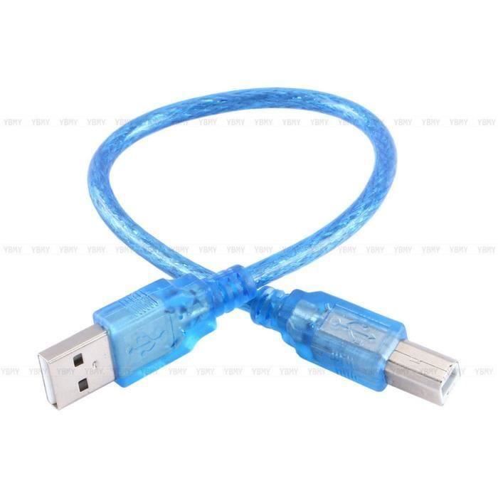 Câble Imprimante USB 2.0 A Mâle Vers B Mâle - NANOCABLE 1 Mètre - Garantie 3 Ans
