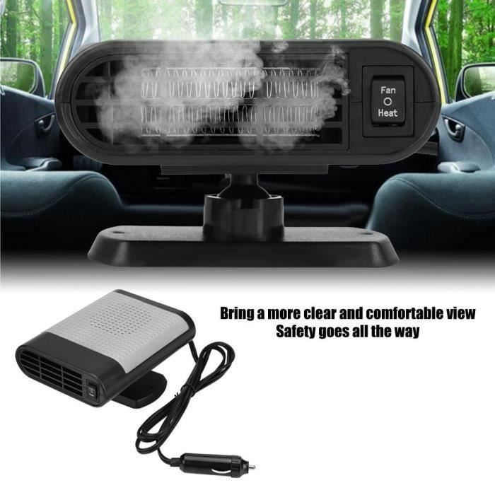 Chauffage/dégivreur 12V Pour Voiture - 2 En 1 Chauffage Et Ventilation, 150W, Base Rotative 360°, Pour Allume-cigare
