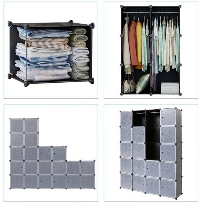 Meuble De Rangement 20 Cubes Pour Decoration Jouet Veste Enfant