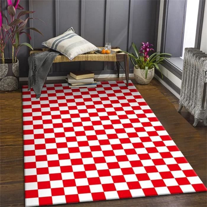 Tapis Enfants Chambre Bebe Meuble Home Living Tapis Cuisine Tapis Anti Slip Lavable Rouge Square Tapis De Sol Bebe 60 39in 6872 Cdiscount Maison