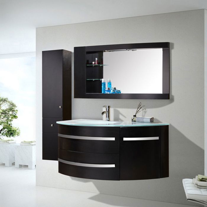 Meuble Salle De Bain Noir Vasque Luxe Lavabo Mod Black Ambassador 120 Cm Cdiscount Bricolage