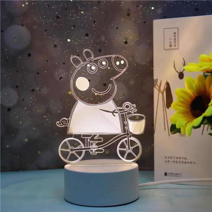 Peppa Pig Lampe d illusion 3D Led Night Light Cdiscount Maison