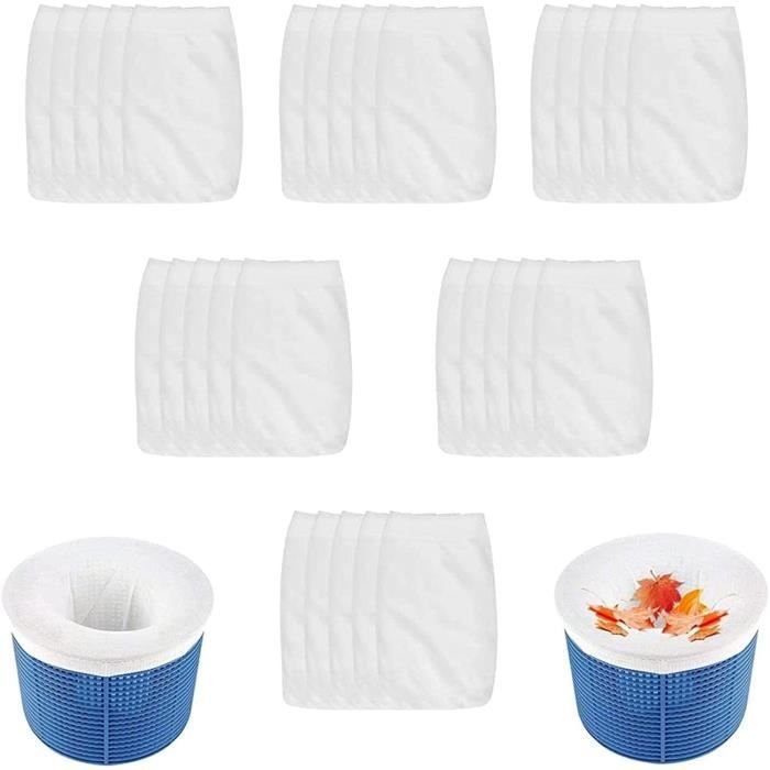 Lot De 6 Chaussettes Filtrantes Pour Skimmer De Piscine - Filet De Filtration Fine - Protection Pompe Et Filtre - Taille 22x13cm - 5
