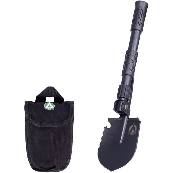 Mini Outil Survie 7-en-1 – Sifflet, Boussole, Thermomètre, LED, Loupe, Réflecteur, Porte-Clés – 10.8x4.5cm, 46g