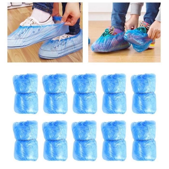 Chaussures Couvre chaussures jetables en plastique lot de 100