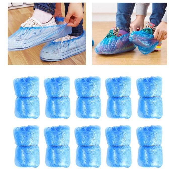 Ensemble Chaussure en Plastique jetable ，Couvre Imperméable Housses-pour  Chaussures Intérieure-Extérieure-100Pcs - Cdiscount