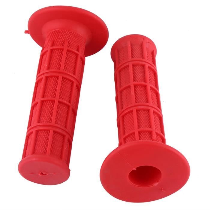 Poignées De Guidon Moto Vintage TPU - Paire, Diamètre 25 Mm (1 Pouce), Universelles, Plusieurs Couleurs (rouge, Noir, Bleu…)
