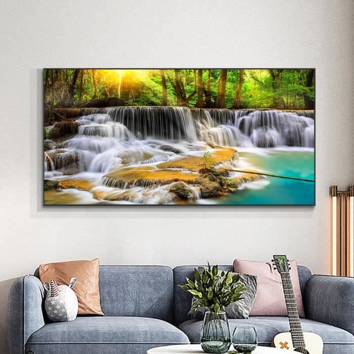 Kit Peinture Par Numéros Adulte - Forêt Paysage 70x140 Cm, Peinture Acrylique, Loisir Créatif