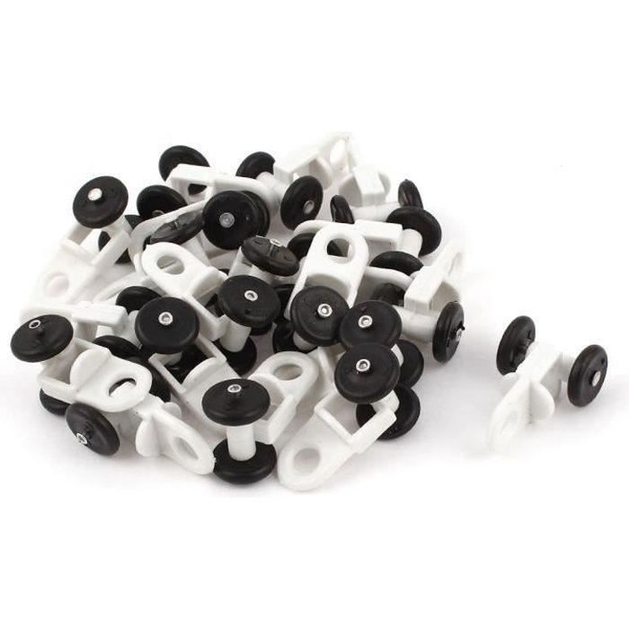 Supports Pour Rail Rideau Plastique - 8 Pièces - Blanc - Diamètre 10 Mm - Uxcell