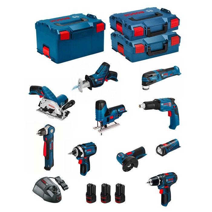 Kit d'outils BOSCH BOSCH Kit 12V BMK10 28AD3 Professional Sans fil 12V 3 batteries 2 Ah