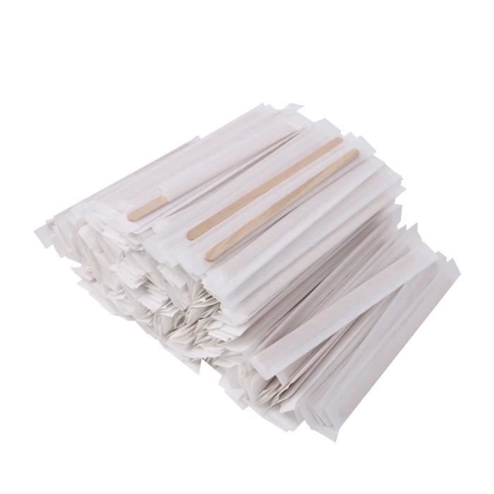 Bâtonnets Café En Bois De Bouleau - 500 Pièces - 140mm (5,5") - Pour Boissons Chaudes/froides - Écologiques