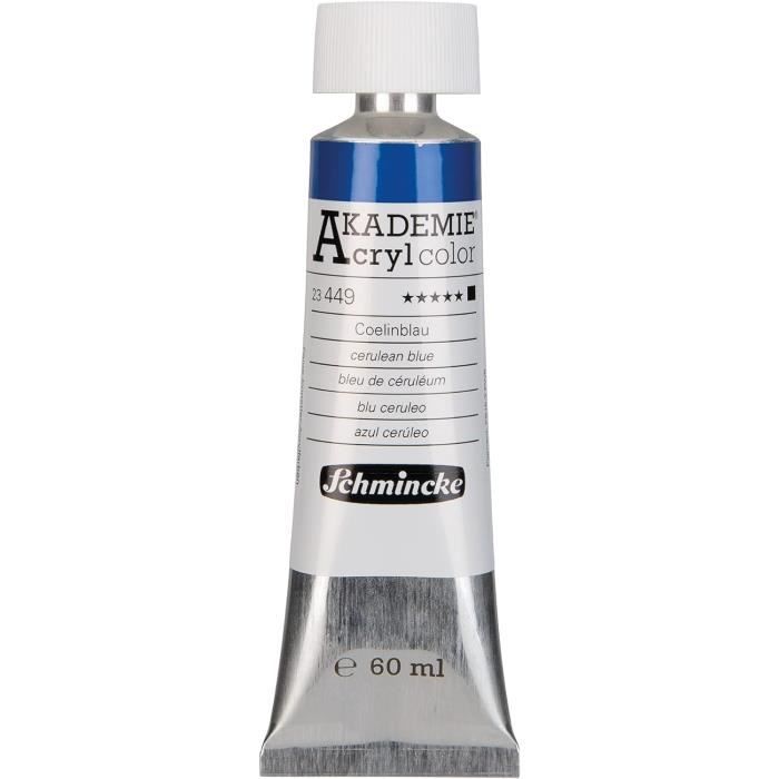 Akademie® Acryl Color, Bleu Céruléum En Tube De 60 Ml, 23449011 ...