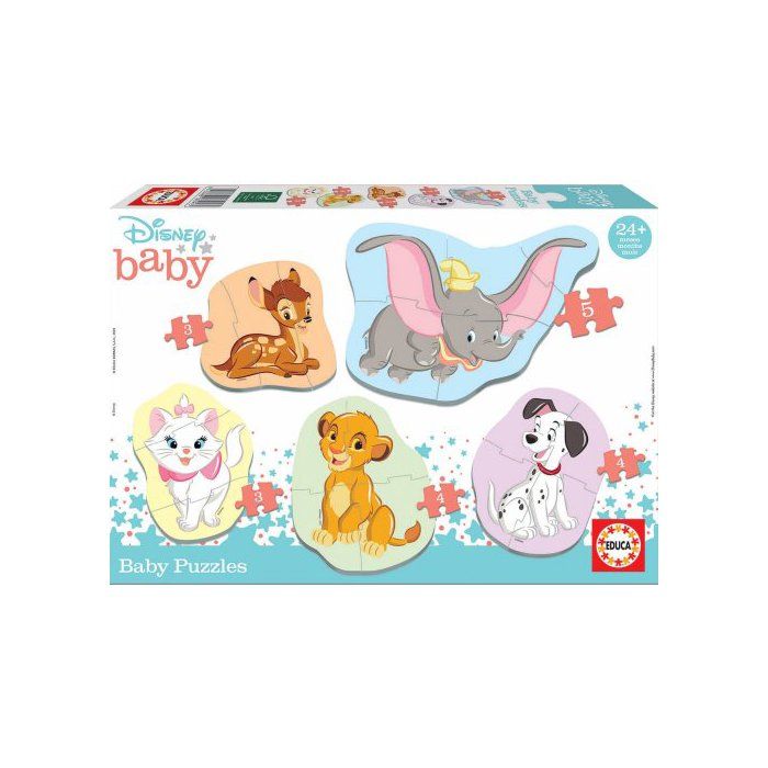5 Puzzles Enfant Personnage Disney 3 4 5 Pieces Educa Dumbo Bambi Chat Marie Simba Le Roi 101 Dalmatiens Cdiscount Jeux Jouets