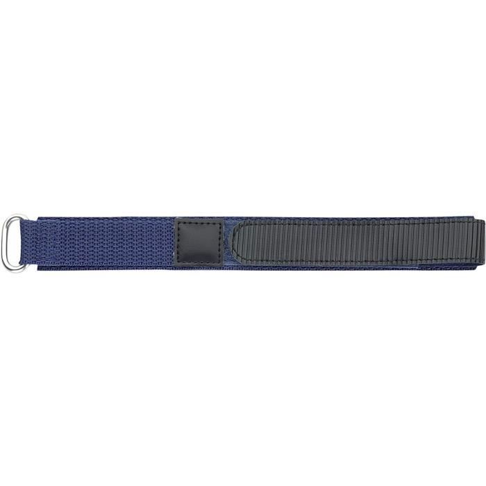 Eichm ller Bracelet de Montre textile avec Fermeture Velcro Bleu