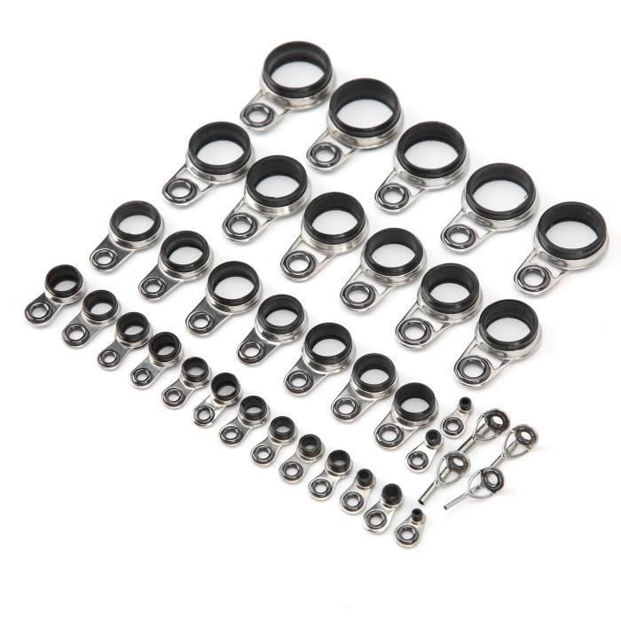7 Anneaux Guides De Canne à Pêche Double Jambe – Remplacement Inox Et Céramique