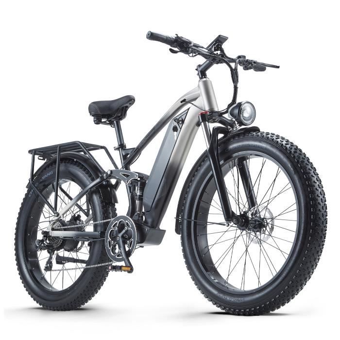 FICYACTO Velo electrique RX90 26 VTT 1000W 48V18Ah Batterie Shimano 8 Vitesses VAE E bike Adulte Degrade gris noir Cdiscount Sport