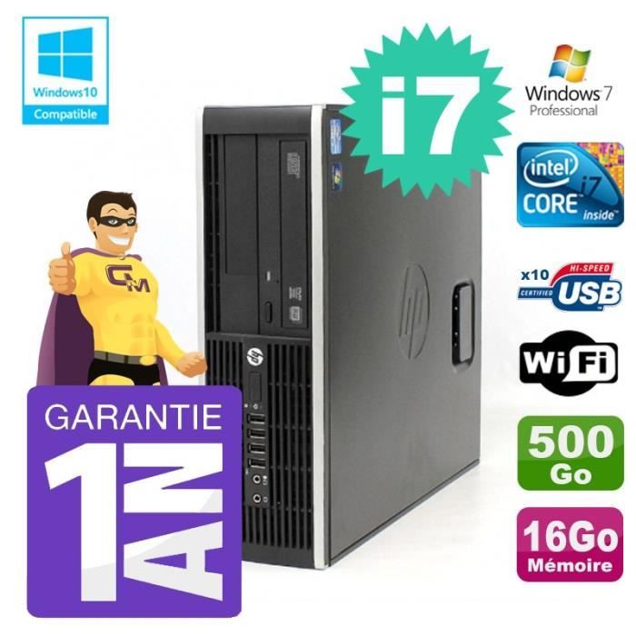 PC HP 8200 SFF Intel I7-2600 16Go Disque 500Go Graveur Wifi W7 Reconditionné - Hewlett-Packard reconditionné disponible sur Cdiscount Seconde Vie