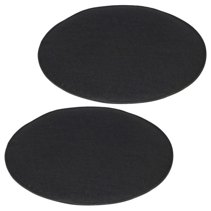 Lot de 2 coussins dassise JONITA pour chaises ou fauteuils de salle à manger ou bureau galettes de chaise rondes en feutre noir Lot de 2 coussins dassise JONITA pour chaises ou fauteuils de salle à manger ou bureau galettes de chaise rondes en feutre noir
