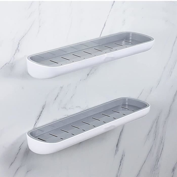 Etagere Douche Sans Percage Auto-AdhéSif Panier De Douche Etagere Salle De Bain Acier Inoxydable Sus304 Avec 2 Crochets 69959356