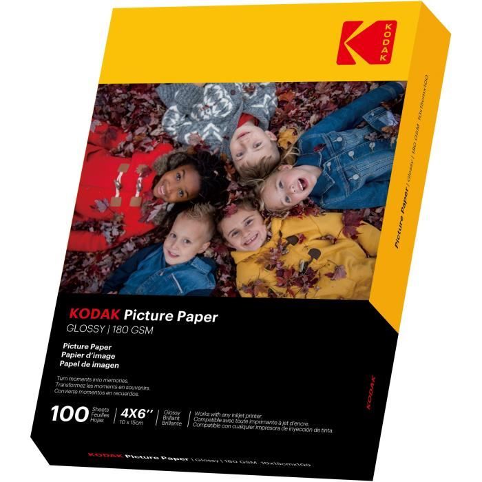 environ 19.96 kg Nouveau Kodak Premium Papier photo brillant instantanée Dry 4x6 20 Feuille 44 Lb JET D'ENCRE NEUF sous emballage 