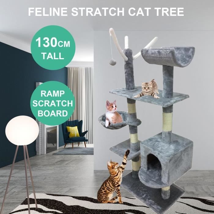 Arbre A Chat Griffoir De Condo Tour Maison Pour Animaux De Compagnie Cdiscount Animalerie