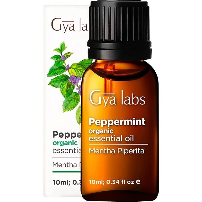 Huile Essentielle Pour Aromatherapie Menthe Poivrée Biologique Gya Labs La Croissance Cheveux