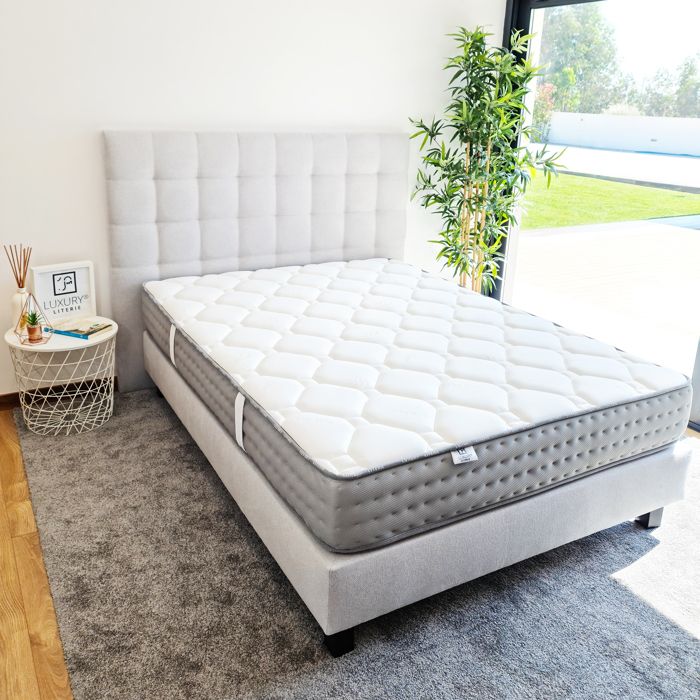 Matelas 140x190 cm Planilux 20 cm mémoire de forme ferme indépendance du couchage face été/hiver