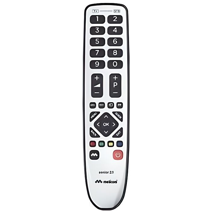 Télécommande Universelle Senior à Gros Boutons – Pour Personnes âgées Et Malvoyantes – Compatible Infrarouge – Apprentissage Simple