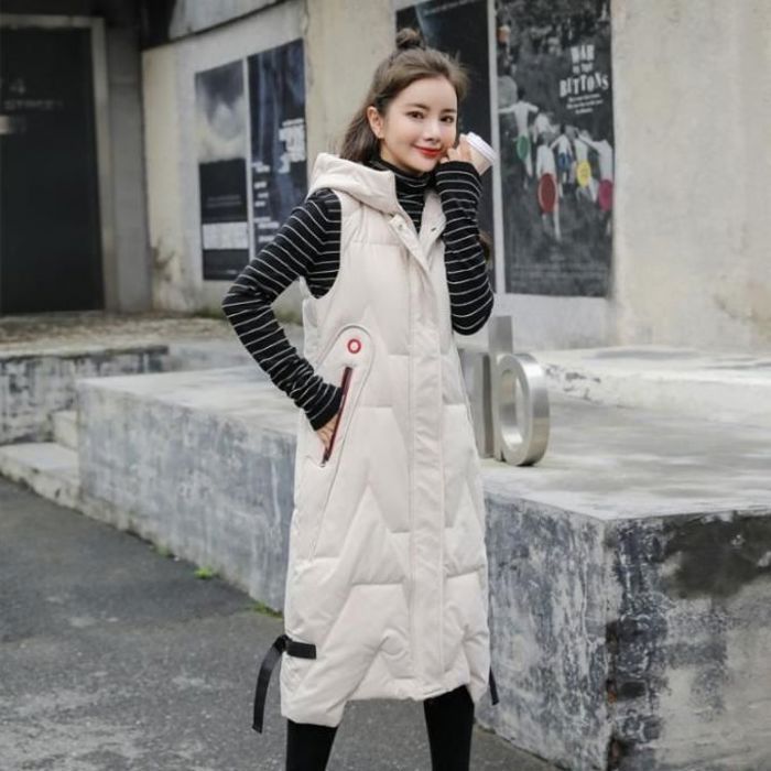 Manteau Femme Sans manches mi long Nouvelle arrivee Ample avec