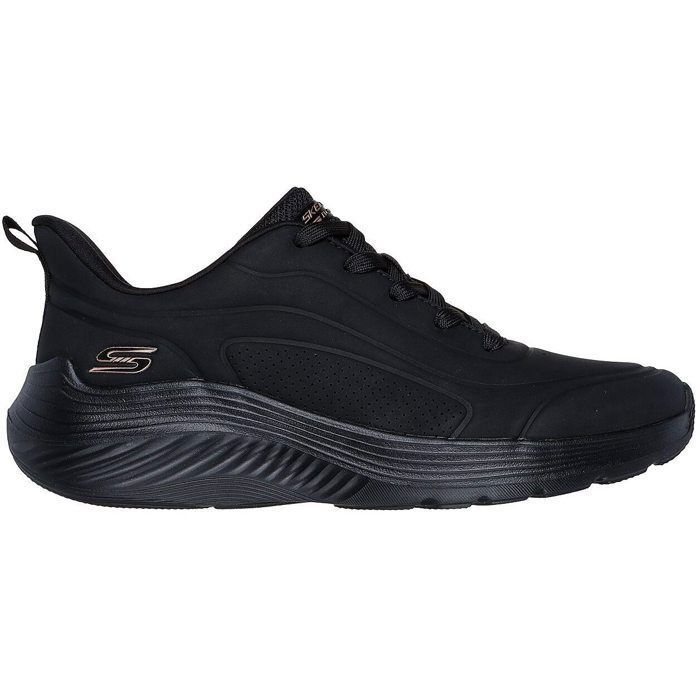 Skechers Chaussures Femme Skechers Bobs Squad Waves - Just Wading Noir - Lacets - Talon Plat