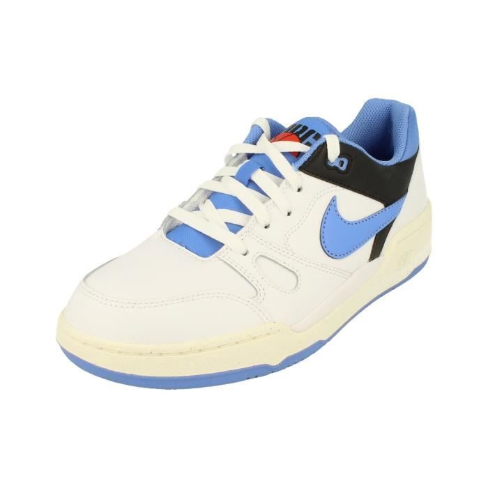 Nike Baskets Nike Full Force Lo pour Hommes - Blanc/Bleu - Fermeture à lacets - Dessus synthétique