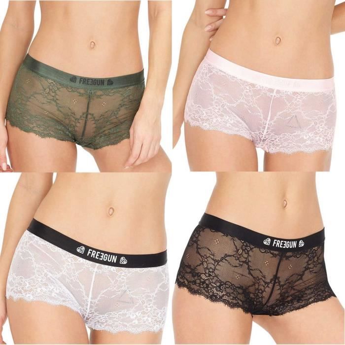 Boxer dentelle pour femme clearance
