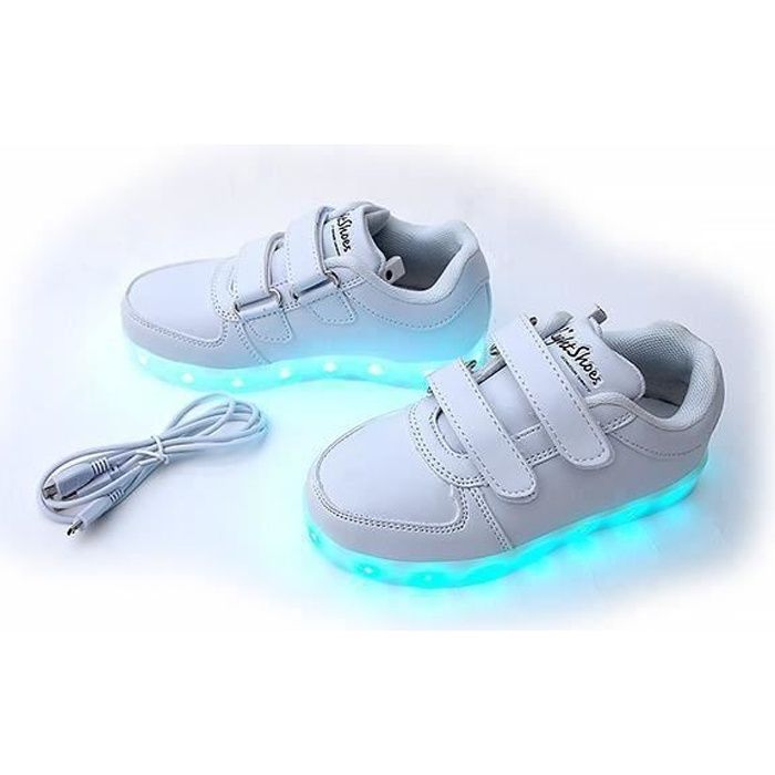 Size:25EU,Color:Blue GXWBH Chaussures Clignotantes pour Enfants Baskets Clignotantes Rechargeables USB Adaptées Aux Enfants 
