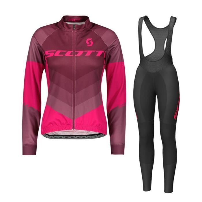 SCOTT Classique Maillot de Cyclisme Manches Longue Femme Pantalons ...