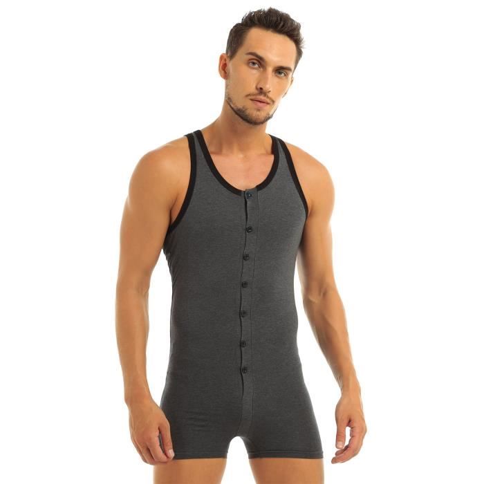 Homme Body Sports Gilet Siamois Jogging Course Maillot de Corps