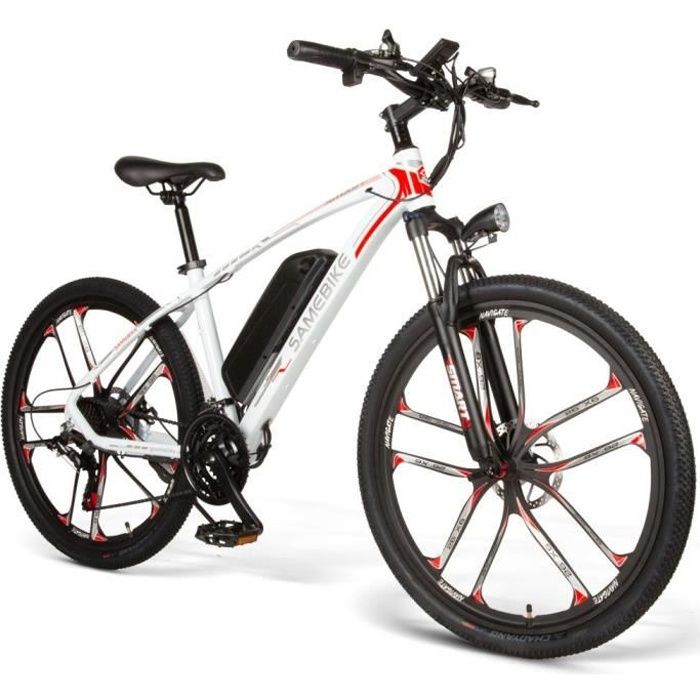 2020 Samebike My Sm26 26 Pouces Vtt Velo Electrique Vtt Pour Downhill Canyon Prise Ue Blanc Prix Pas Cher Cdiscount