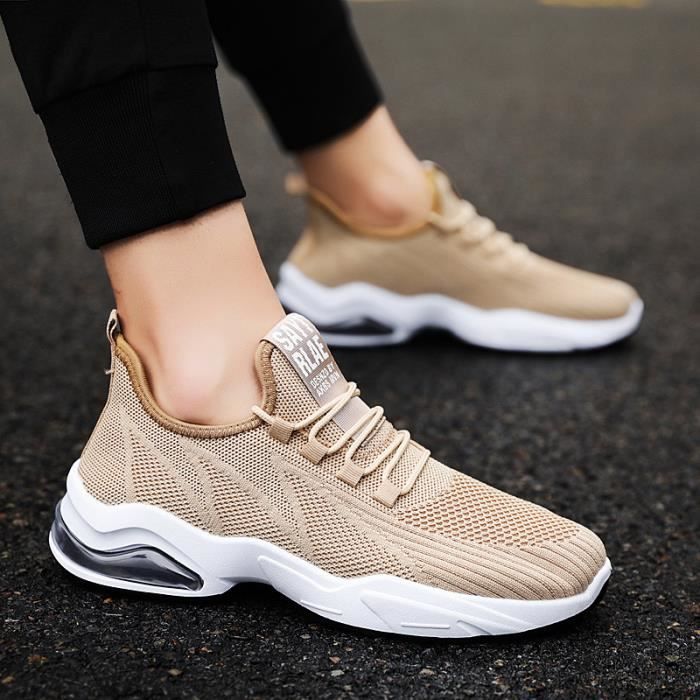 Baskets beige homme discount